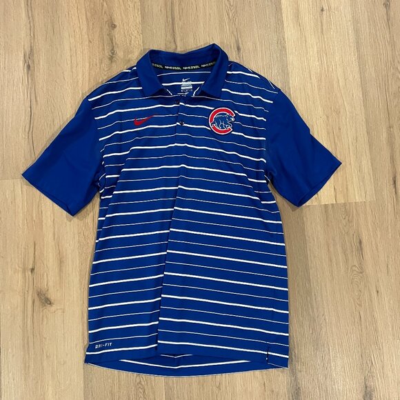 Nike Chicago Cubs Dri Fit Polo T-Shirt Short Sleeve - Picture 2 of 6